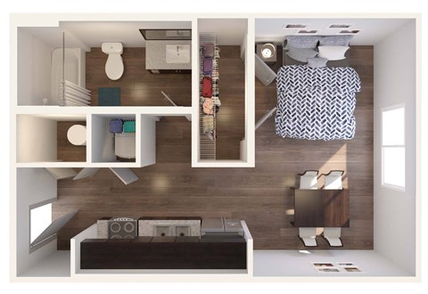 Lofts at Murray Hill Studio Floor Plan